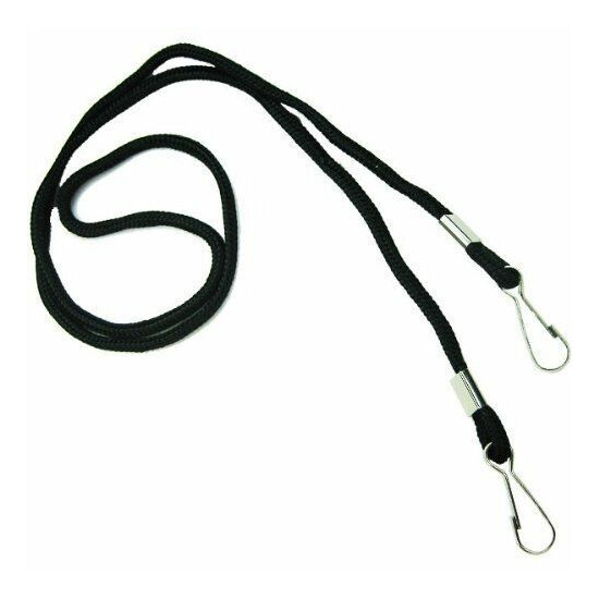Double Ended Lanyard with 2 Clips for Special Event Badge - No Twist Neck Straps image {1}