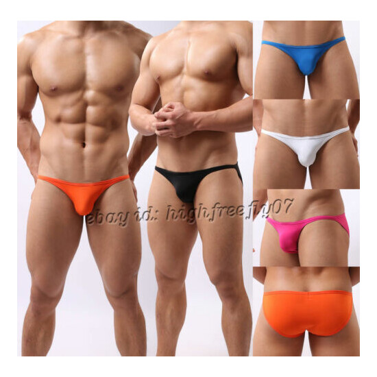 Men Bikini Swimwear Swimsuit Beachwear Underwear Smooth & Thin Mini Swim Briefs image {1}