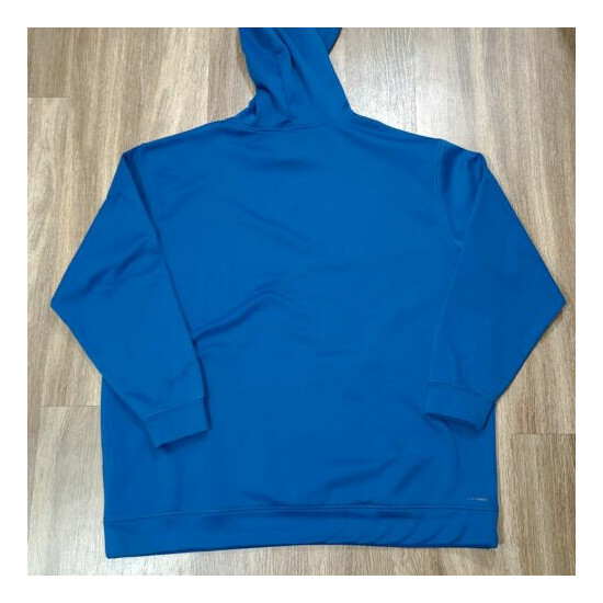Adidas Blue Big & Tall Play Warm Sweater Polyester Pullover Hoodie 3XLT  image {6}
