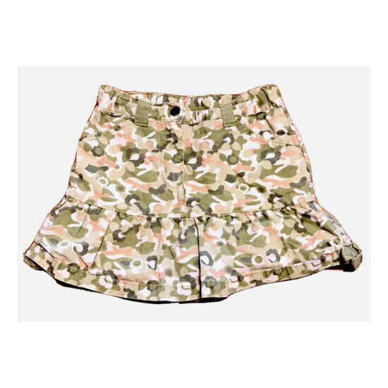 Gymboree Girls Skort Skirt Size 7 Camouflage Adjustable Waist Green Outdoors image {1}