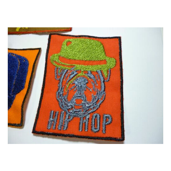 Set x5 Hip Hop Embroidery Patches Exclusive Collectible for Sew on Hat Clothes image {6}