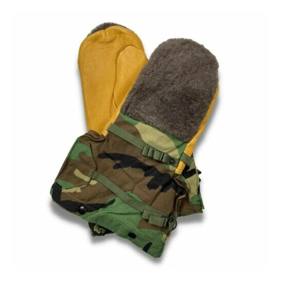 GI Extreme Cold Weather Mitten Set, Shell, Liner, and Harness, ACU— Camo US Made image {2}