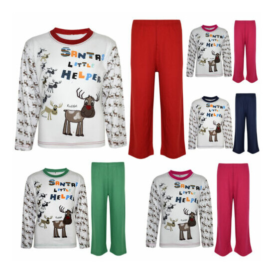 Kids Girls Boys "SANTAS LITTLE HELPER" Christmas Pyjamas And YA FILTHY PJ'S 1-8  image {3}