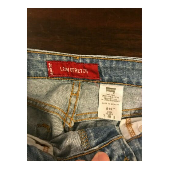 Girl's Junior Size 7 Small Levi's Low Stretch 519 Jeans 28" image {2}