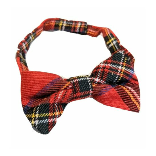 Baby Boys Plaid Red Christmas Bow Tie Toddler Neck Tie image {1}