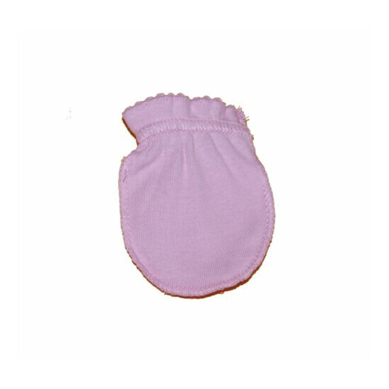 6 Pairs Newborn Baby/infant Anti-scratch Cotton Mittens Gloves---Pink image {3}