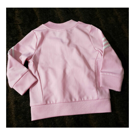 Adidas Girls Youth Size 12M Purple White Full Zip Long Sleeve Track Jacket image {2}