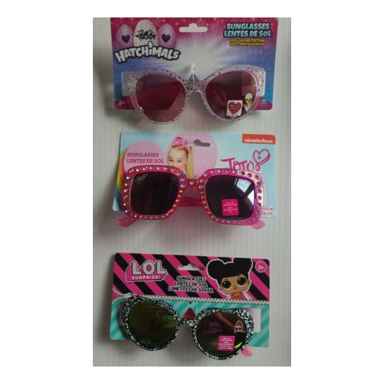 Girls Sunglasses L.O.L., Sofia, Dora, Hatchimal JoJo Siwa, Frozen New 6 Pair image {2}