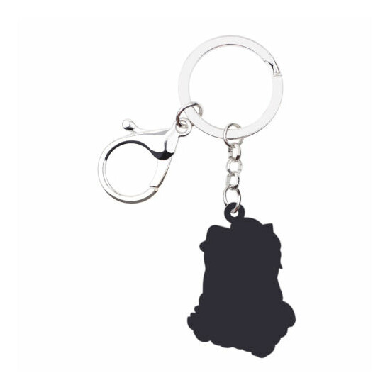 Acrylic Cute Yorkshire Terrier Dog Keychains Car Purse Key Ring Pets Charms Gift image {4}