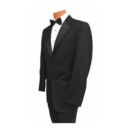 Men's Joseph Abboud Signature Black Tuxedo with Pants Mason Wedding 37R 31W image {4}