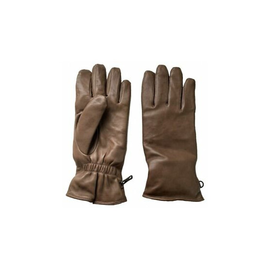 Genuine British Army Leather Combat Gloves MKII Brown image {1}