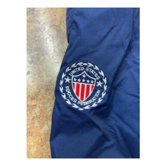 Vintage Mens OFFICIAL SPORTS Blue USA Soccer Federation Windbreaker Pants Sz L image {6}