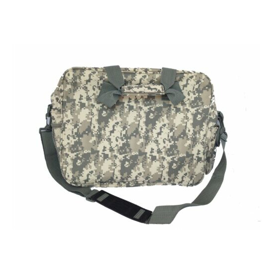 Deluxe Digital Gray Camouflage Portfolio Laptop Bag Case, Tablet Messenger Bag image {3}