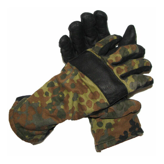 Genuine German army flecktarn camo combat gloves BW military issue all purpose image {1}