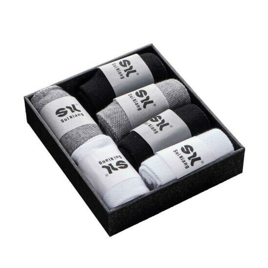 6 Pairs Luxury Gift for Men Husband Gifts Mens Cotton Socks with Gift Pack image {6}