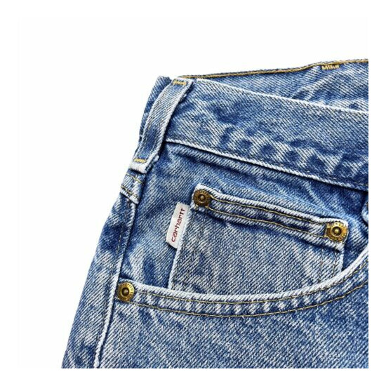 Carhartt Tapered Jeans | Vintage 90s Retro Designer Workwear Denim Trousers VTG Thumb {4}