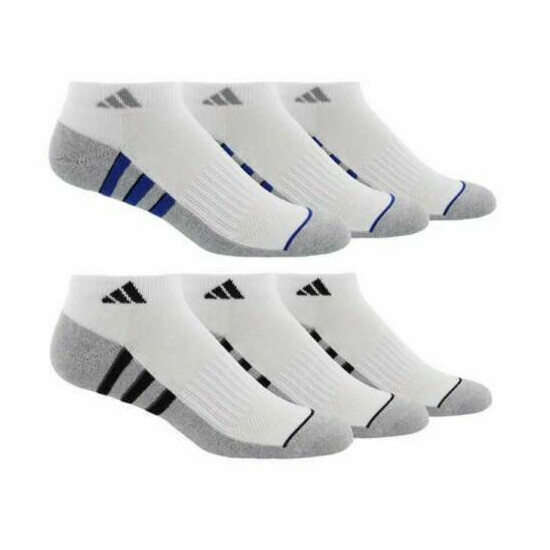 Adidas Low Cut Aeroready Cushioned Socks 1,2 3, OR 6 PAIRS WHITE OR BLACK Mens image {1}
