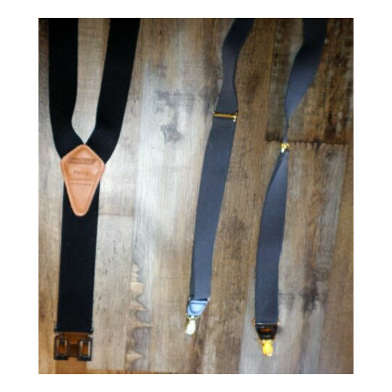 Lot Men's Suspenders Dickies Perry Black Pelican USA Gray Adjustable image {2}