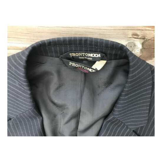 Prontomoda Men Blazer Two Button Sport Coat Jacket Designed in Italy Merino Wool image {4}