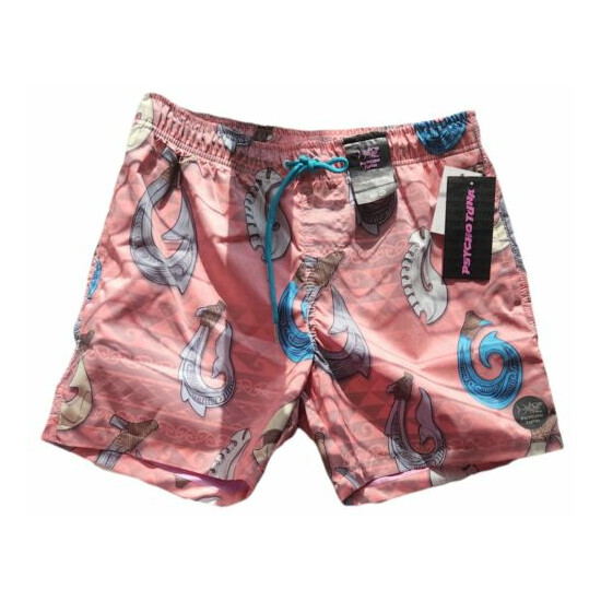 Psycho Tuna Men's Breathable/Waterproof/4 Way Stretch Swim Shorts Peach Size M image {1}