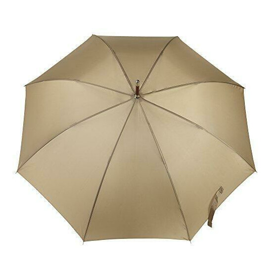 totes Auto Open Wooden Stick Umbrella, British Tan, One Size image {2}