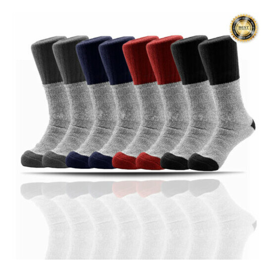 3-12 Pairs Winter Thermal Gear Mens Boots Heavy Duty Outdoor Socks size 10-15 image {1}