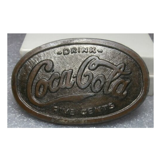Coca-Cola solid Brass Belt Buckle, Early 20th Century image {1}