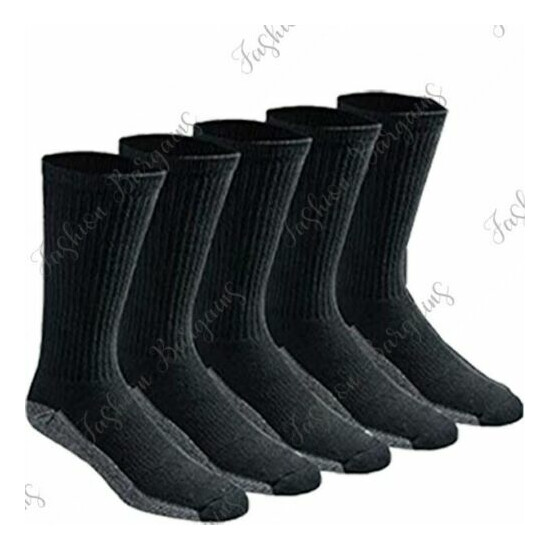 New 12 Pairs Mens Ultimate Work Boot Socks Size 6-11 Cushion Sole Reinforced Toe image {4}