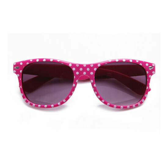 Kids Polka Dots Sunglasses Classic Boys Girls Party Events Lead Free UV 100% image {7}
