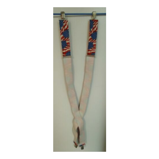 Authentic Original American Flag Suspenders - Adjustable Straps Pre-Owned  image {2}