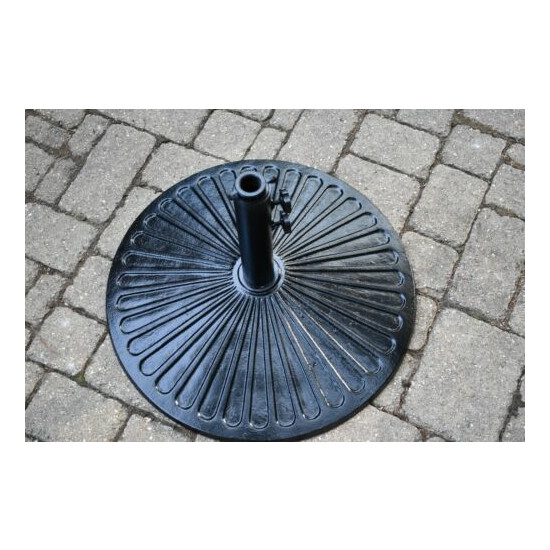 Coneflower Cast Iron 24" Commercial Free standing Umbrella Base 45 lbs. image {1}