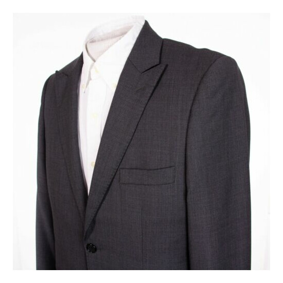 Topman Mens 40R Gray Wool Poly Blend Blazer Sports Coat Suit Jacket image {3}