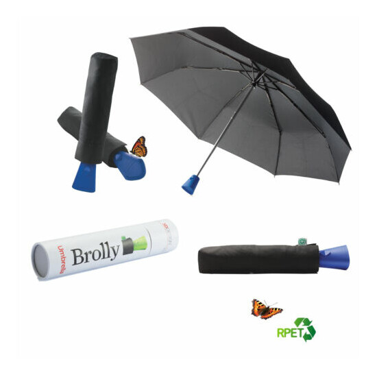 Automatic open & close umbrella recycled materials used to make this ecofriendly image {7}