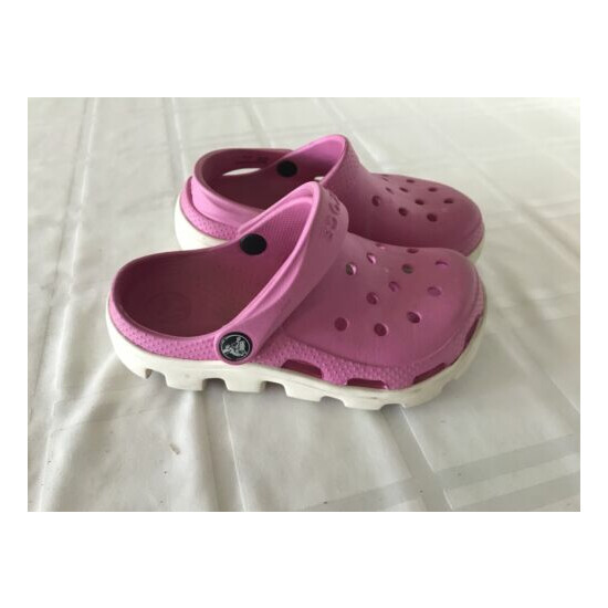 Crocs Girls Sz J1 Pink Clog Sandal TS0 image {1}