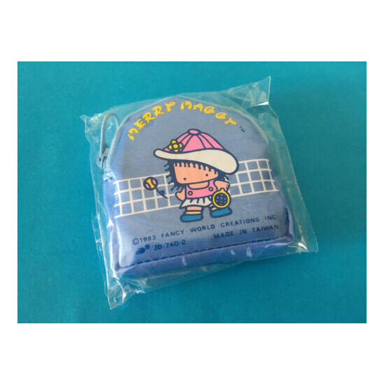  80'S MERRY MAGGY LITTLE COIN PURSE WALLET FANCY WORLD CREATIONS TAIWAN - BLUE image {1}