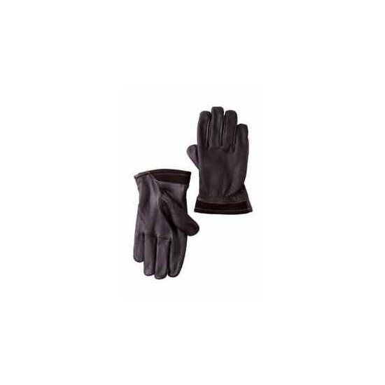 UGG Faux Fur Lined Captain Pieced Leather Glove L Brown NEW image {1}