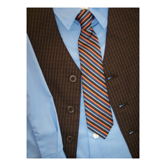 Boys Black & Gray 4PC. Vest Suit Size 4 image {2}