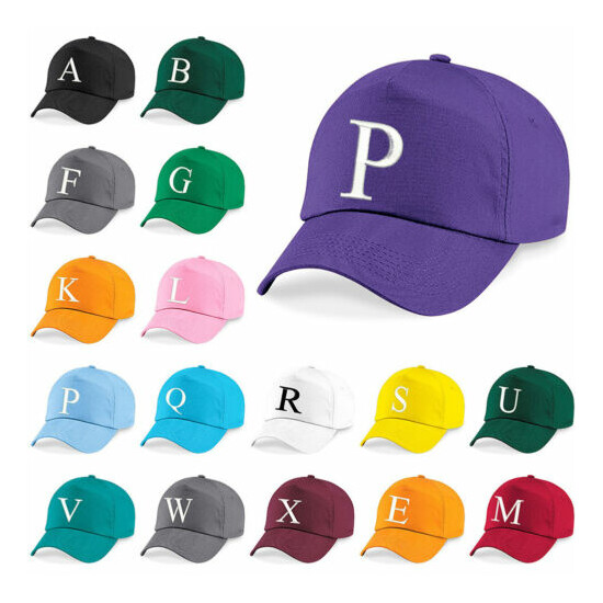 Kids Embroidery Baseball Cap Girls Boys Junior Children Hat Summer A Z Purple image {1}