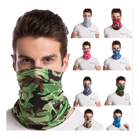 Elastic Silky Face Mask Cover Multi-Use Tube Bandana Neck Gaiter Balaclava Scarf image {3}