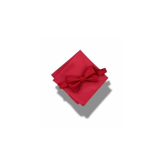 $65 Alfani Men's Red Pre-Tied Adjustable Bowtie & Pocket Square Set image {1}