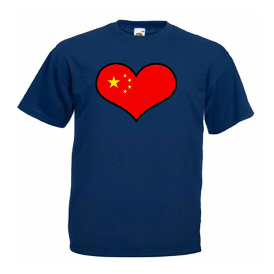 China Love Heart Flag Children's Kids Childs T Shirt image {4}