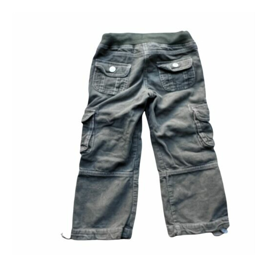 Mini Boden Size 3- 4 Kids Corduroy Pants Olive-green Drawstring Pockets. image {2}
