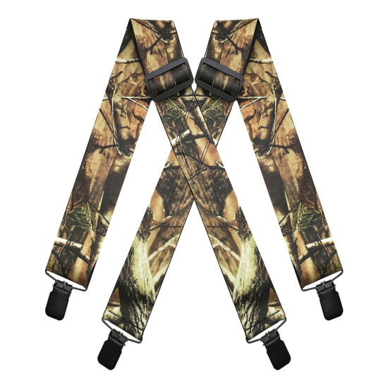 MENDENG Camo Suspenders for Men Heavy Duty Clips Hunting Work Adjustable Braces image {1}