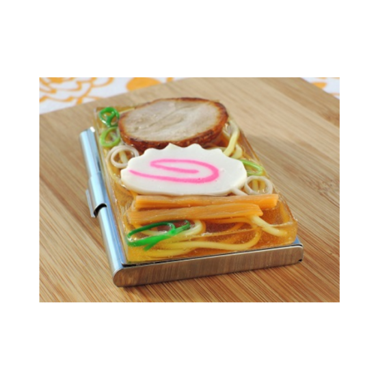 Food Sample Ramen Noodle Business Card Case Goods Real Elaborate Handmade image {3}