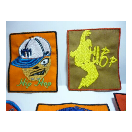 Set x5 Hip Hop Embroidery Patches Exclusive Collectible for Sew on Hat Clothes image {8}