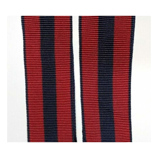 Trafalgar Suspenders Braces Striped Red Blue Brass with Leather Tabs England image {1}