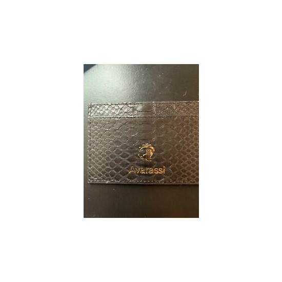 Avarassi Python Leather Handmade Snake Skin Men's Wallet Card Holder Slim Thin image {1}