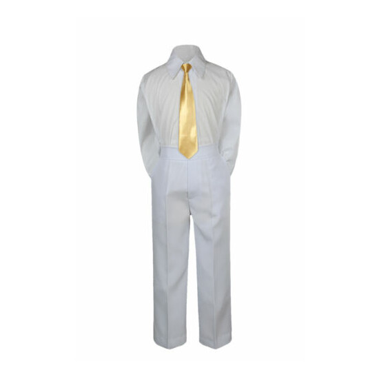 3pc Mustard Tie Shirt Suit for Baby Boy Toddler Kid Pants Color by Selection image {3}