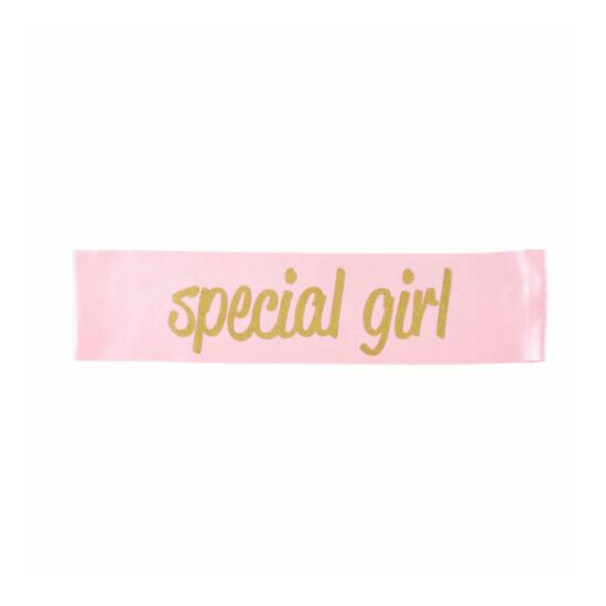 Stephan Baby 1st Birthday Satin Celebration Stash "Special Girl" Pink image {1}