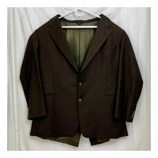 Gilbert & Lodge 100% Wool 2 Button Suit Jacket Men 48L Brown image {1}